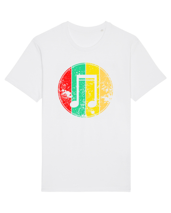 Retro Music Note White