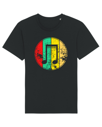 Retro Music Note Black