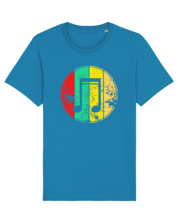 Retro Music Note Azur