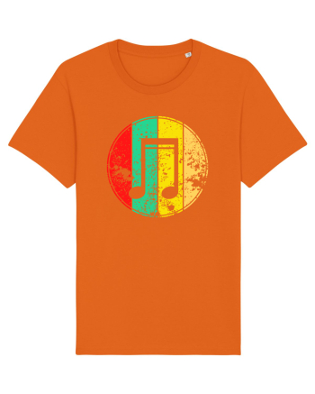Retro Music Note Bright Orange
