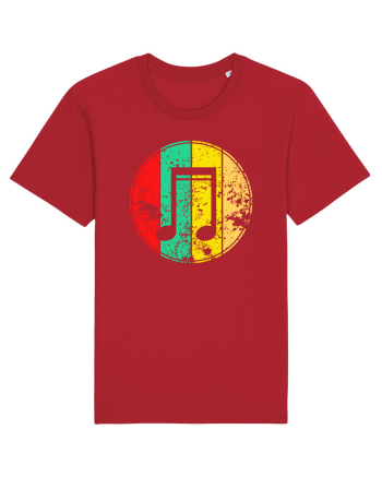 Retro Music Note Red
