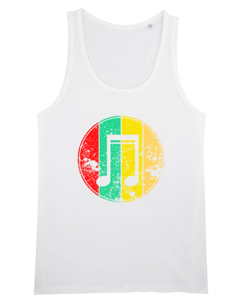 Retro Music Note White