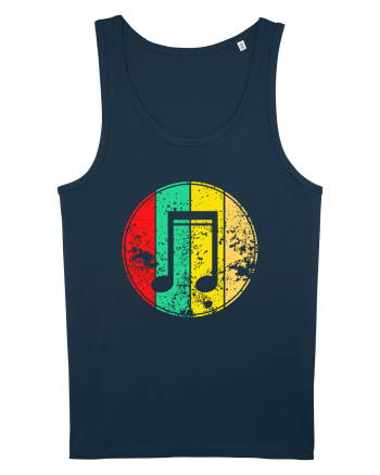 Retro Music Note Navy