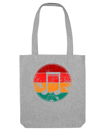 Retro Music Note Heather Grey