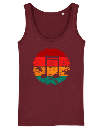Retro Music Note Burgundy
