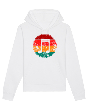 Retro Music Note White
