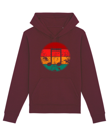 Retro Music Note Burgundy