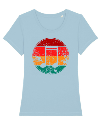 Retro Music Note Sky Blue