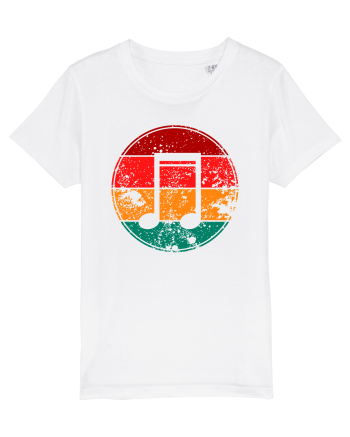 Retro Music Note White