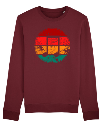 Retro Music Note Burgundy