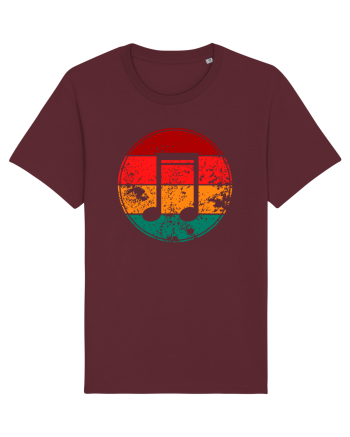 Retro Music Note Burgundy