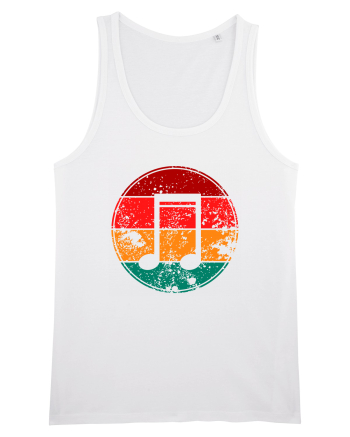 Retro Music Note White