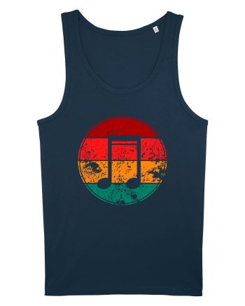 Retro Music Note Navy