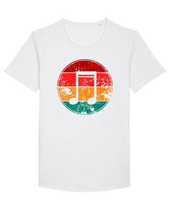 Retro Music Note White