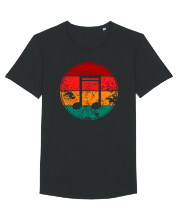 Retro Music Note Black