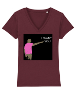 I want you Tricou mânecă scurtă guler V Damă Evoker