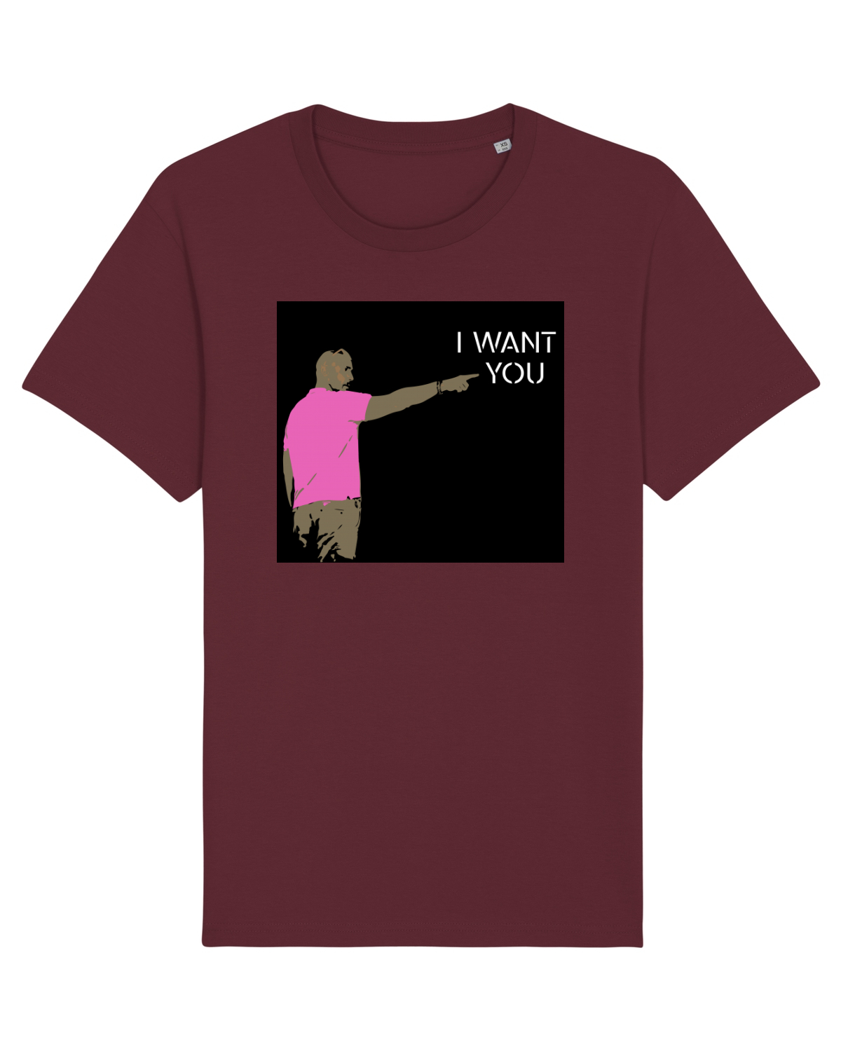 Tricou mânecă scurtă Unisex Rocker Burgundy