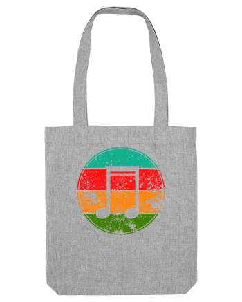 Retro Music Note Heather Grey