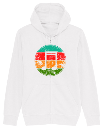 Retro Music Note White