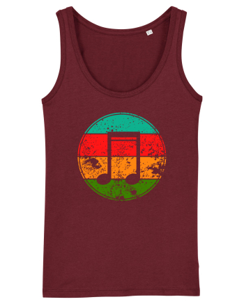 Retro Music Note Burgundy