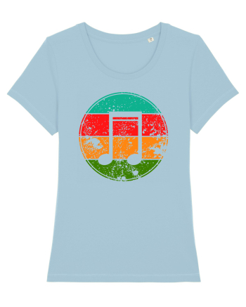 Retro Music Note Sky Blue