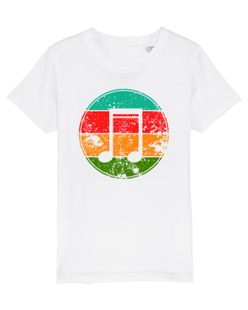 Retro Music Note White