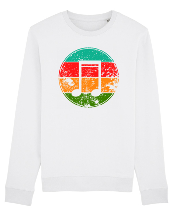 Retro Music Note White