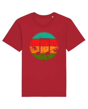 Retro Music Note Red