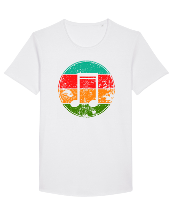 Retro Music Note White