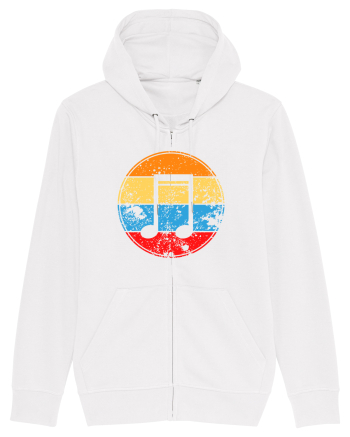 Retro Music Note White