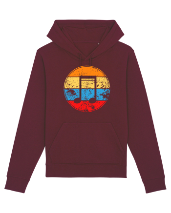 Retro Music Note Burgundy