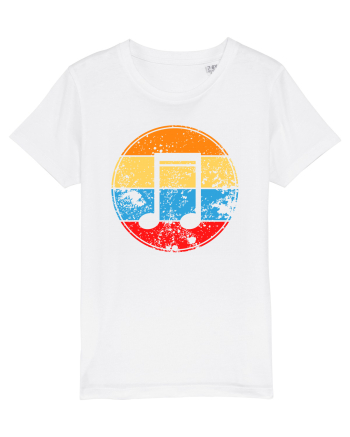 Retro Music Note White