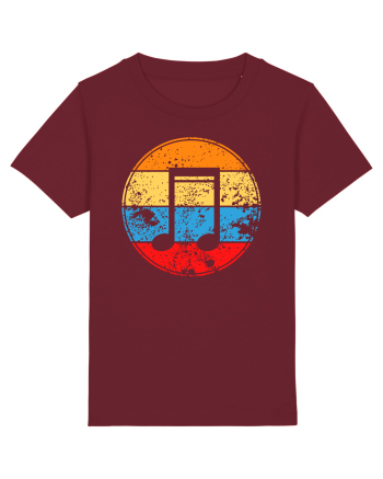 Retro Music Note Burgundy