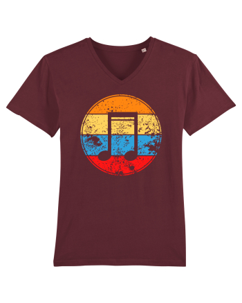 Retro Music Note Burgundy