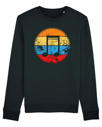 Retro Music Note Black