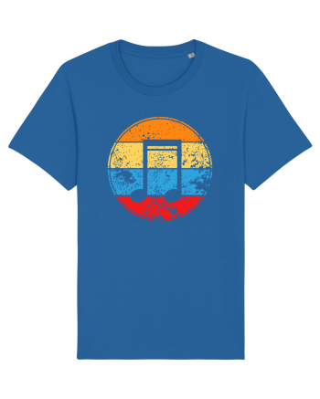 Retro Music Note Royal Blue