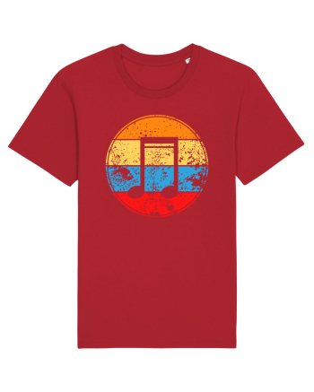Retro Music Note Red