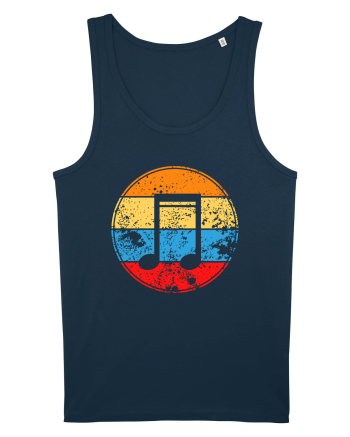 Retro Music Note Navy
