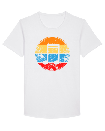 Retro Music Note White