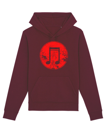 Retro Music Note Burgundy