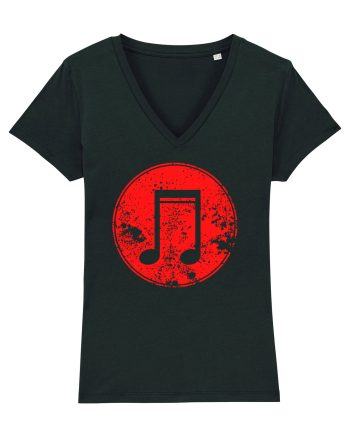 Retro Music Note Black