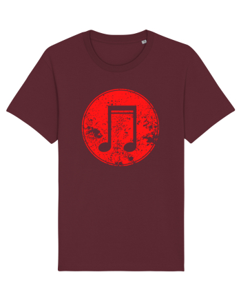 Retro Music Note Burgundy