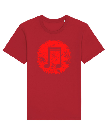 Retro Music Note Red