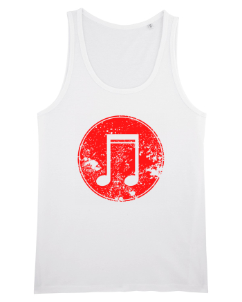 Retro Music Note White