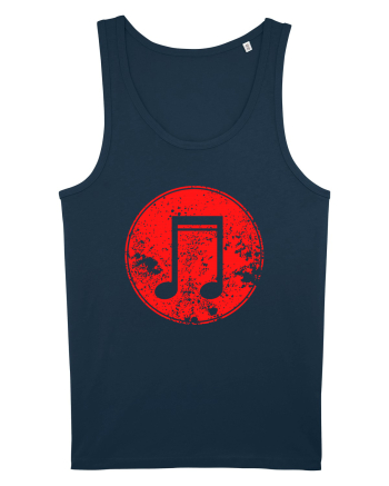 Retro Music Note Navy