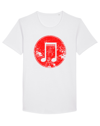 Retro Music Note White