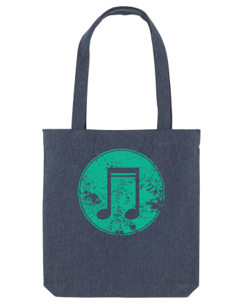 Retro Music Note Midnight Blue