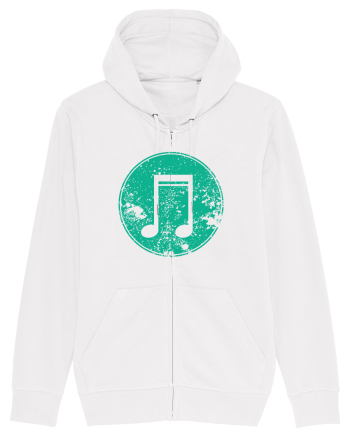 Retro Music Note White