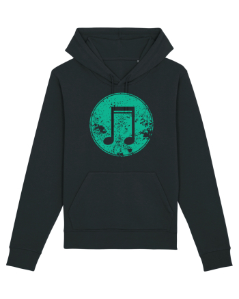 Retro Music Note Black