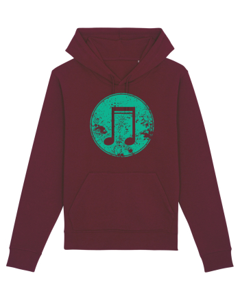 Retro Music Note Burgundy